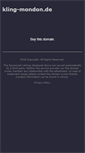 Mobile Screenshot of kling-mondon.de